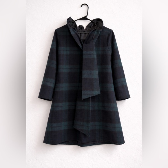Tuckernuck Black and Green Plaid Long Sleeve Dress - Picture 2 of 4